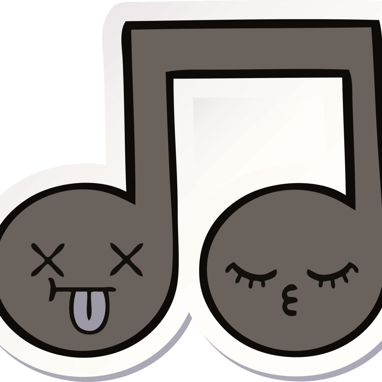 vecteezy sticker of a cute cartoon musical note 45253317