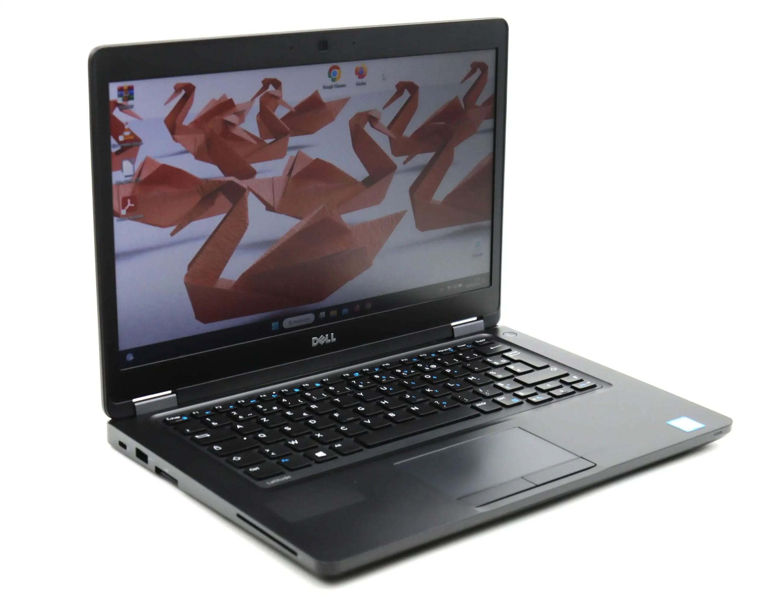 Ordinateur portable Dell Latitude 5480 reconditionné, avec un écran de 14 pouces, clavier ergonomique, et châssis noir résistant. Idéal pour les professionnels à la recherche de performance et de durabilité, équipé de multiples ports de connectivité et d'une batterie longue durée.